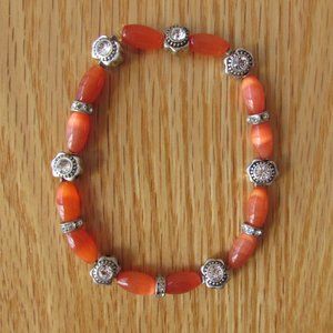 Beautiful Orange Beaded Bracelet